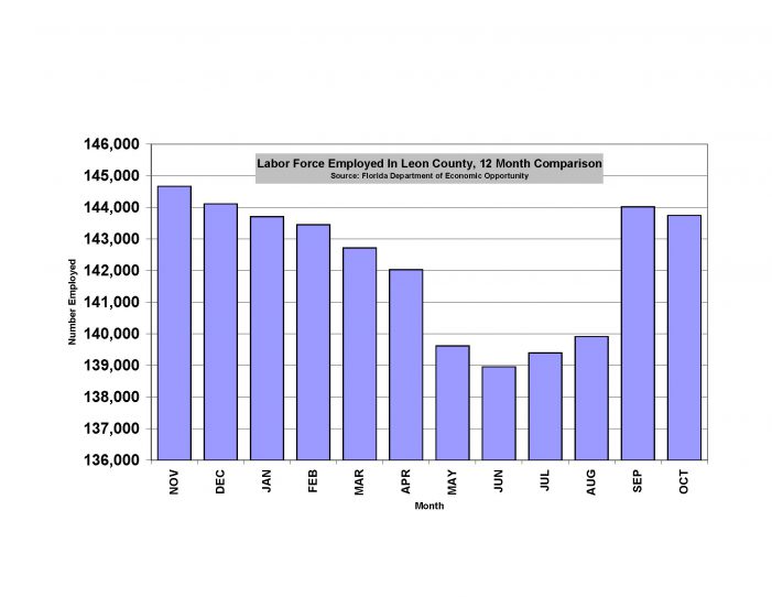 Leon County Employment Dips in October