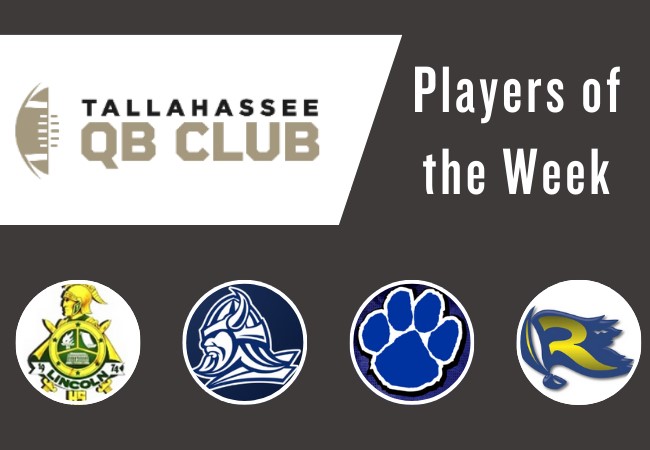 Tallahassee QB Club Announces High School Player of the Week Awards (Week 2)