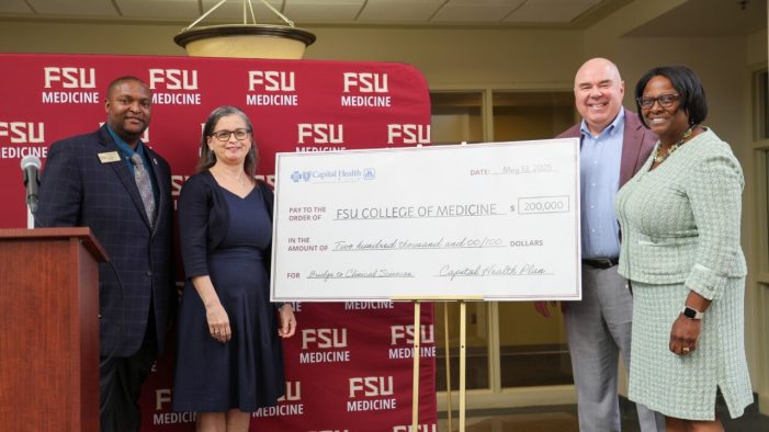 Capital Health Plan Donation to Support FSU College of Medicine’s Bridge Program