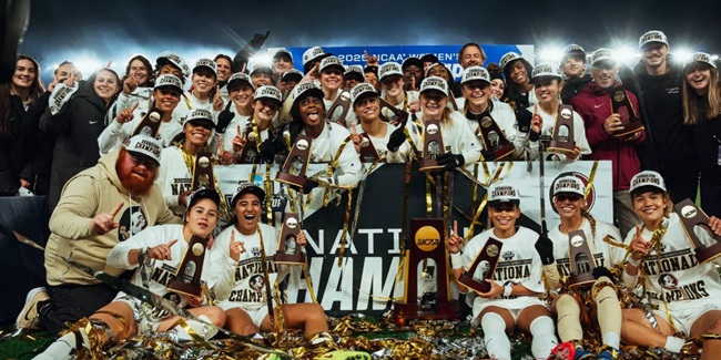 Champs Again! Florida State Soccer Wins Fifth National Title