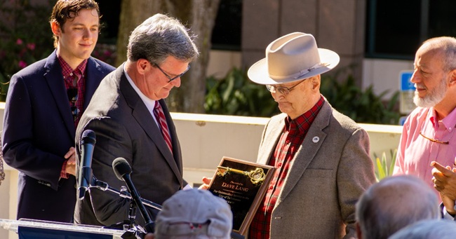 Dave Lang, Former Clerk of the Court, Honored by City